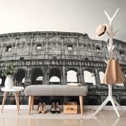 Samolepící fototapeta Koloseum v černobílém provedení
