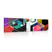 WANDBILD MEHRFARBIGES GEOMETRISCHES ORNAMENT - POP-ART-BILDER - BILDER