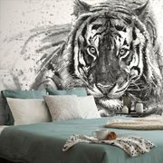 SELF ADHESIVE WALLPAPER BLACK AND WHITE ANIMAL PREDATOR - SELF-ADHESIVE WALLPAPERS - WALLPAPERS