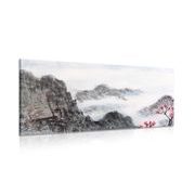 Wandbild Chinesische Landschaft im Nebel
