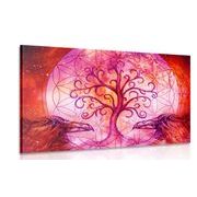 QUADRO MAGICO ALBERO DELLA VITA CON DESIGN A PASTELLO - QUADRI FENG SHUI - QUADRI