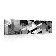Tablou geometrie abstractă în design alb-negru