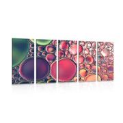 5-PIECE CANVAS PRINT ABSTRACT OIL DROPS - ABSTRACT PICTURES - PICTURES