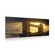 CANVAS PRINT SUNSET OVER TOWER BRIDGE - PICTURES OF CITIES - PICTURES