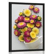 POSTER TASSE VOLL VON BLUMEN - VASEN - POSTER