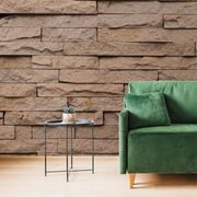 SELF ADHESIVE WALL MURAL BROWN CHARMING STONE - SELF-ADHESIVE WALLPAPERS - WALLPAPERS