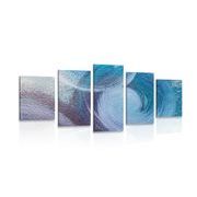 5-PIECE CANVAS PRINT MODERN ABSTRACT STROKES - ABSTRACT PICTURES - PICTURES