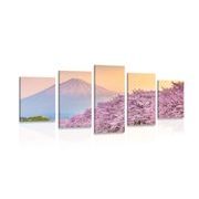 5-TEILIGES WANDBILD WUNDERSCHÖNES JAPAN - BILDER VON NATUR UND LANDSCHAFT - BILDER