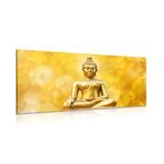 WANDBILD GOLDENE BUDDHA-STATUE - BILDER MIT FENG SHUI-MOTIVEN - BILDER