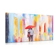 CANVAS PRINT WALK IN THE RAIN - PICTURES LOVE - PICTURES