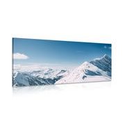 CANVAS PRINT SNOWY MOUNTAINS - PICTURES OF NATURE AND LANDSCAPE - PICTURES
