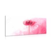 Canvas print pink flower in an interesting design