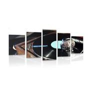 5-DÍLNÝ OBRAZ GRAMOFON S VINYLOVOU DESKOU - 5-DÍLNÉ OBRAZY - TOTÁLNÍ VÝPRODEJ 🔥