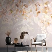 SELF ADHESIVE WALLPAPER DELICATE LEAVES IN A DARKER DRESS - SELF-ADHESIVE WALLPAPERS - WALLPAPERS