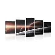 5-PIECE CANVAS PRINT PLANETS IN THE GALAXY - PICTURES OF SPACE AND STARS - PICTURES