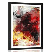 POSTER WITH MOUNT MODERN MEDIA PAINTING - ABSTRACT AND PATTERNED - POSTERS