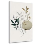 CANVAS PRINT PLANTS WITH A BOHEMIAN TOUCH - PICTURES OF TREES AND LEAVES - PICTURES