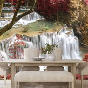 WALL MURAL FOREST WATERFALL - WALLPAPERS NATURE - WALLPAPERS