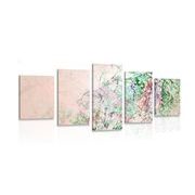 5-PIECE CANVAS PRINT ABSTRACT BRANCHES - ABSTRACT PICTURES - PICTURES