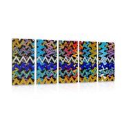 5-piece Canvas print beautiful pattern in colors