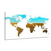 Wandbild Weltkarte auf weißem Hintergrund