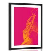 POSTER WITH MOUNT RADIANT SILHOUETTE OF A WOMAN - WOMEN - POSTERS