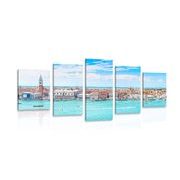 5-PIECE CANVAS PRINT VIEW OF VENICE - PICTURES OF CITIES - PICTURES