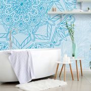 SELF ADHESIVE WALLPAPER MANDALA IN A WINTER DRESS - SELF-ADHESIVE WALLPAPERS - WALLPAPERS