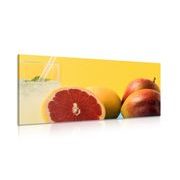 Picture lemonade made of tropical fruits