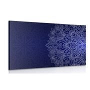 Canvas print dark blue ornament