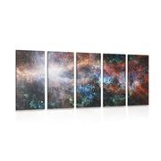 5-piece Canvas print endless galaxy