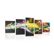 5-PIECE CANVAS PRINT EXPLOSION OF COLORS - ABSTRACT PICTURES - PICTURES