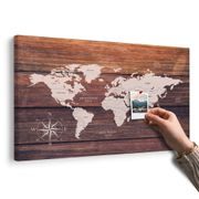 TABLOU PE PLUTĂ HARTA DECENTĂ CU FUNDALUL DE LEMN - TABLOURI PE PLUTĂ - TABLOURI