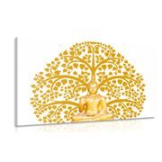 CANVAS PRINT BUDDHA WITH THE TREE OF LIFE - PICTURES FENG SHUI - PICTURES