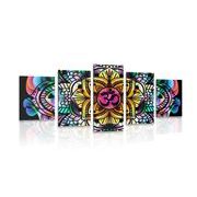 5-PIECE CANVAS PRINT MANDALA OF HEALTH - PICTURES FENG SHUI - PICTURES