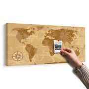 OBRAZ NA KORKU RUSTIKÁLNÍ MAPA SVĚTA - OBRAZY NA KORKU - OBRAZY