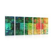 5-PIECE CANVAS PRINT COLORFUL FINE ART - ABSTRACT PICTURES - PICTURES