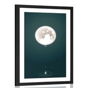 POSTER MIT PASSEPARTOUT BEZAUBERNDER MOND - MOTIVE AUS UNSERER WERKSTATT - POSTER