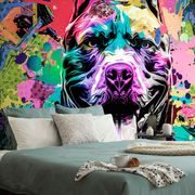Öntapadó tapéta színes kutya ilusztráció