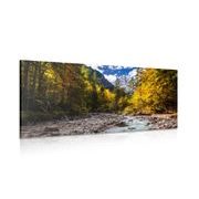 TABLEAU SUR TOILE – PAYSAGE DE MONTAGNE PITTORESQUE - TABLEAUX DE LA NATURE ET DES PAYSAGES - TABLEAUX