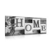 Picture letters Home in black & white