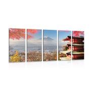 5-teiliges Wandbild Herbst in Japan