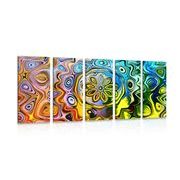 5-PIECE CANVAS PRINT CREATIVE COLORFUL ART - ABSTRACT PICTURES - PICTURES