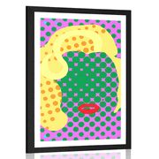 POSTER MIT PASSEPARTOUT MARILYN MONROE IM POP-ART-STIL - POP-ART - POSTER