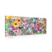 Canvas print colorful flowers