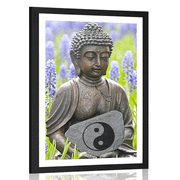 Poster mit Passepartout Yin und Yang Buddha