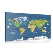 Picture world map for kids