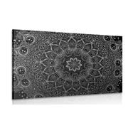 WANDBILD ORIENTALISCHES MANDALA IN SCHWARZ-WEISS - SCHWARZ-WEISSE BILDER - BILDER