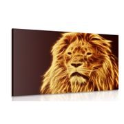Canvas print lion head in an abstract design
