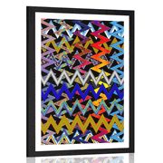 POSTER WITH MOUNT BEAUTIFUL PATTERN IN COLORS - ABSTRACT AND PATTERNED - POSTERS